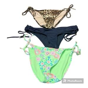 Floral & leopard bikini bottom 3 seperates